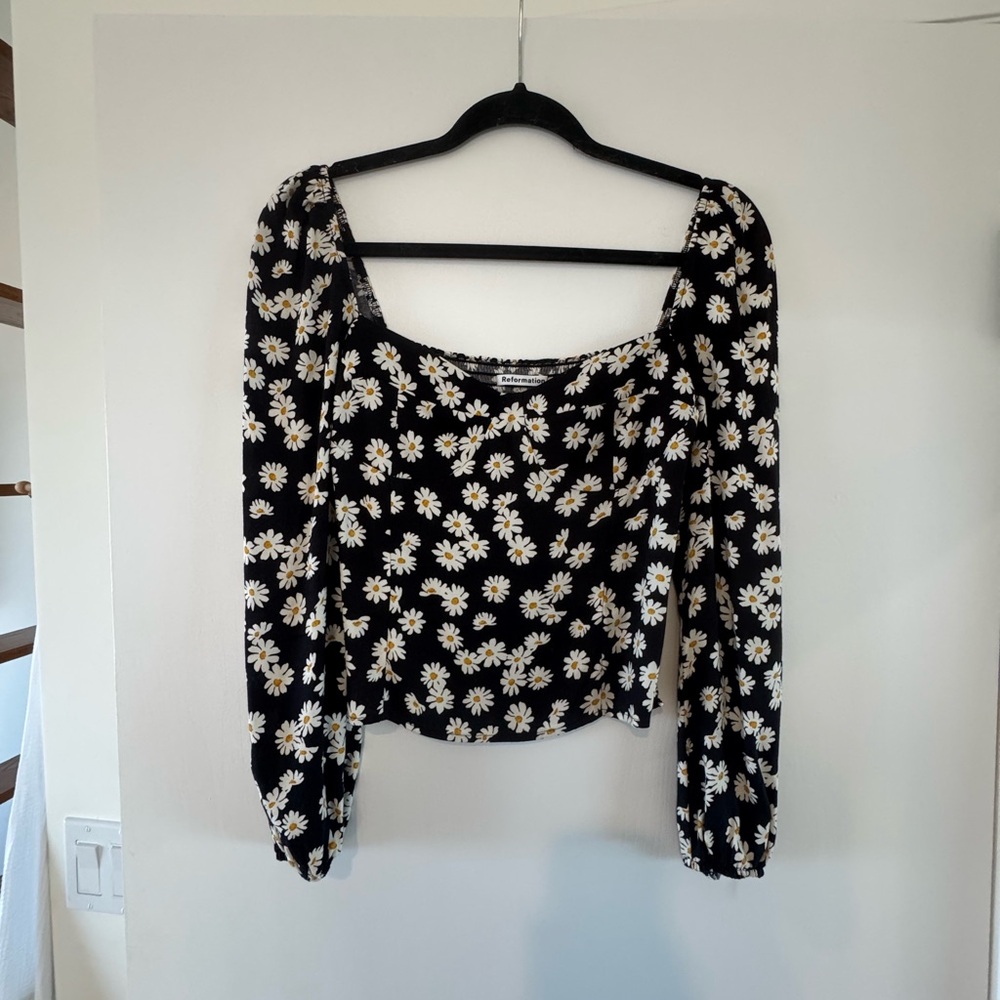 Floral Black Women's Top